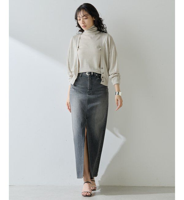  「デニムスリットスカート」|スカート|