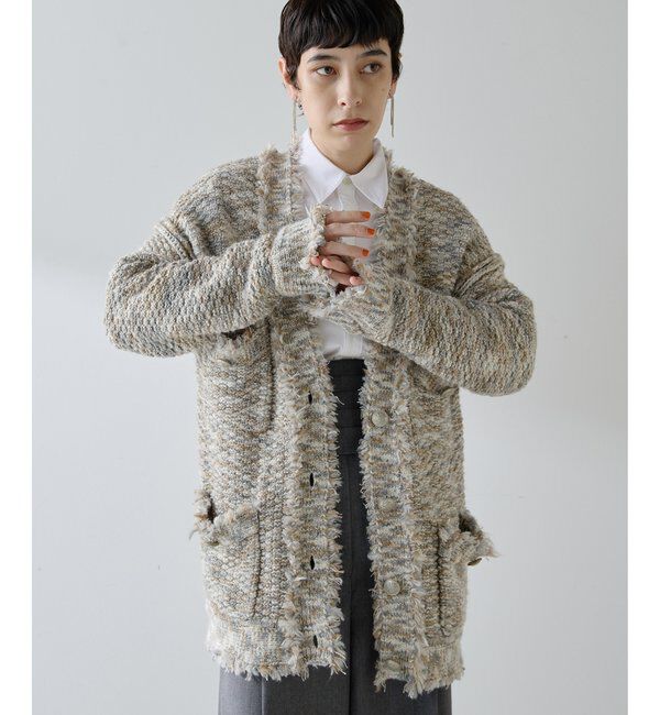  「ミックスヤーンニットツイードジャケット」|その他|