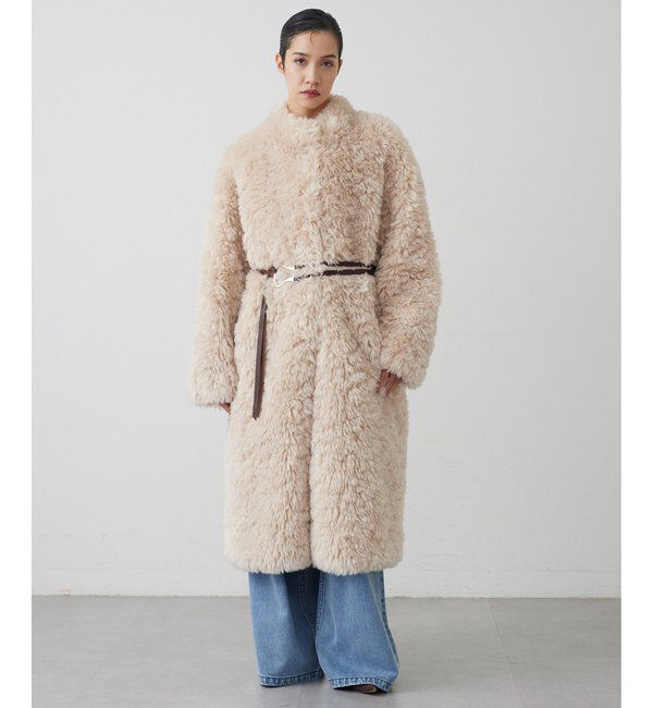  「【THE PAUSE】フェイクファーロングコート」|その他|