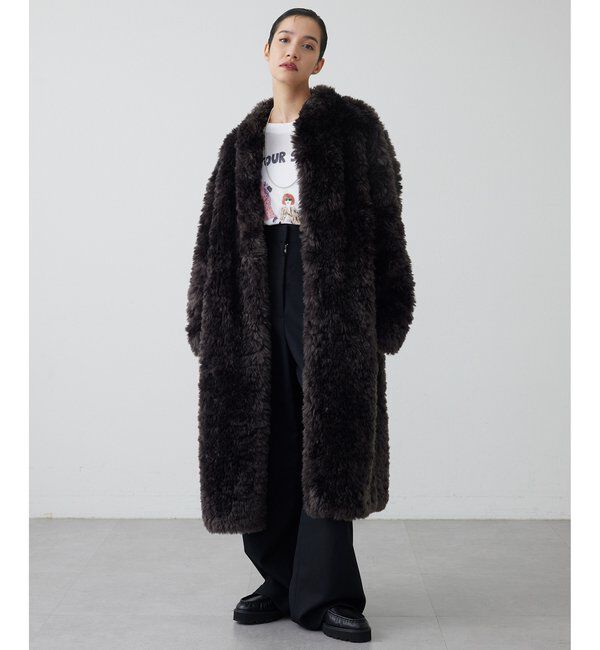  「【THE PAUSE】フェイクファーロングコート」|その他|