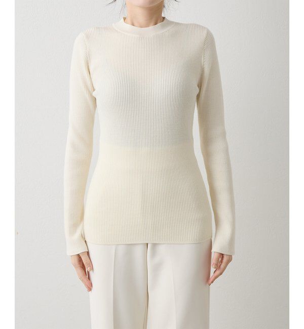  「リブニットクループルオーバー」|ニット・セーター|