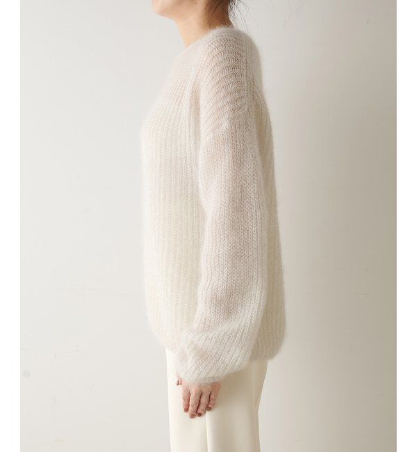  「ラメモヘヤニットプルオーバー」|ニット・セーター|