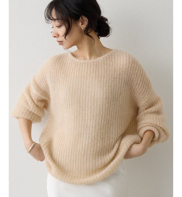  「ラメモヘヤニットプルオーバー」|ニット・セーター|