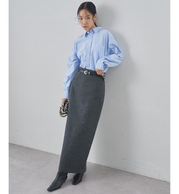  「メルトンスリットスカート」|スカート|