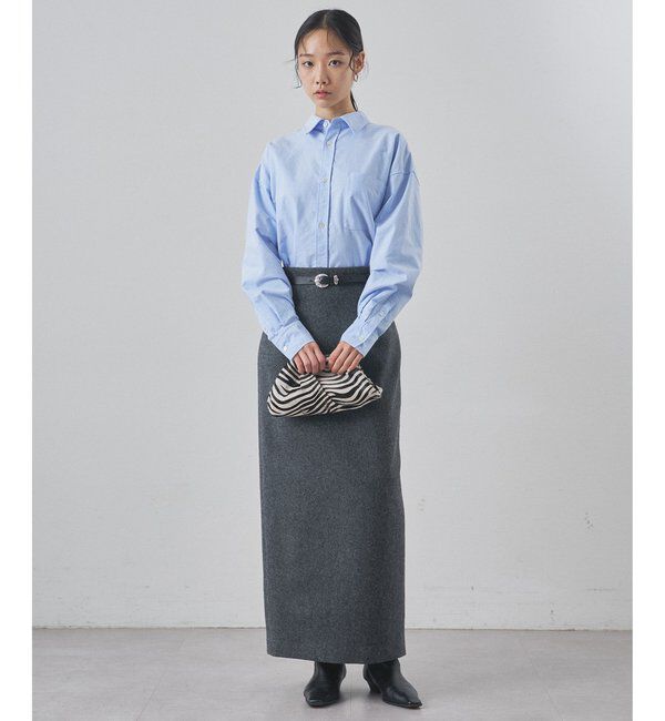  「メルトンスリットスカート」|スカート|