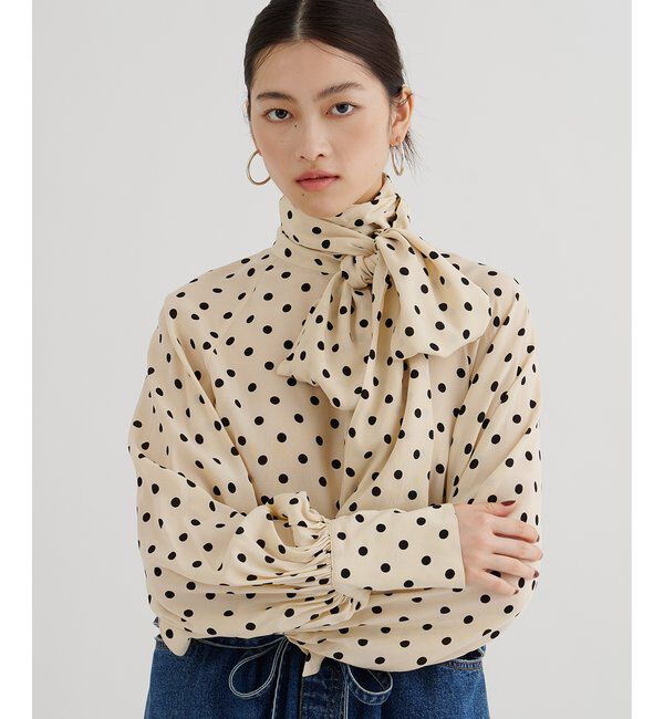  「ドットボウタイブラウス」|シャツ・ブラウス|