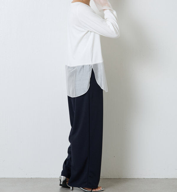  「 裾シアーロンT」|Tシャツ・カットソー|