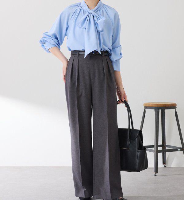  「ウールライクタックパンツ」|チノ|