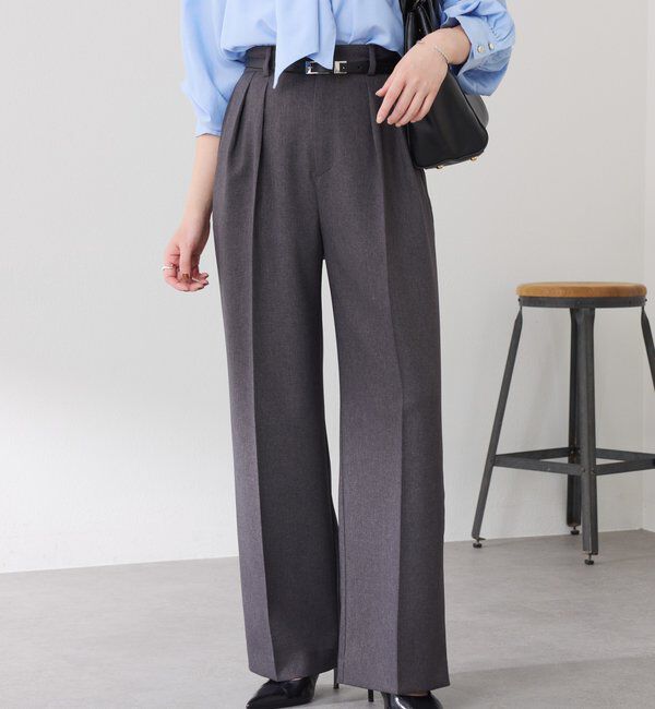  「ウールライクタックパンツ」|チノ|