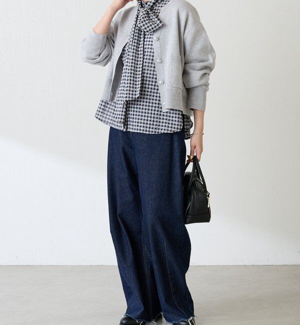  「スキッパースウェットライクカーディガン」|ニット・セーター|