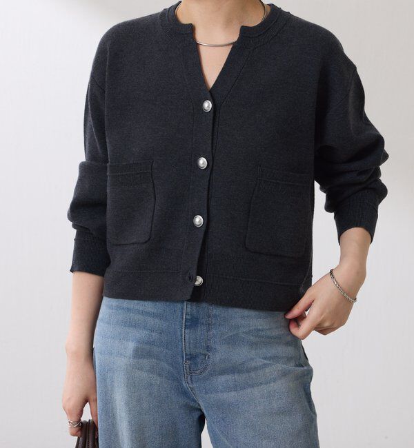  「スキッパースウェットライクカーディガン」|ニット・セーター|