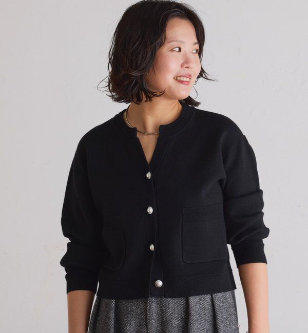  「スキッパースウェットライクカーディガン」|ニット・セーター|