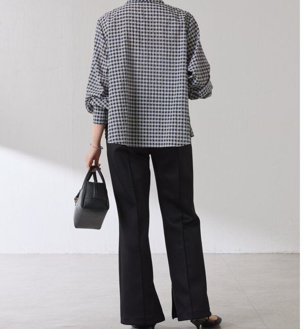  「ボウタイチェックブラウス」|シャツ・ブラウス|