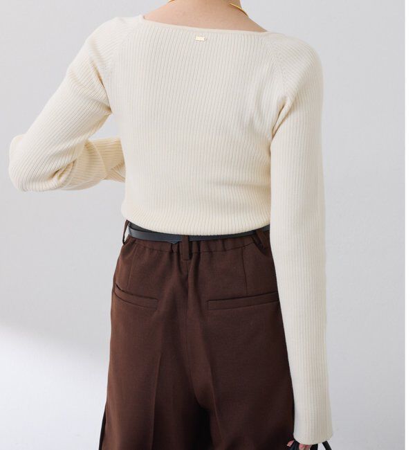  「深スクエアリブニット」|ニット・セーター|