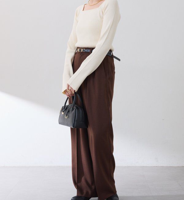  「深スクエアリブニット」|ニット・セーター|