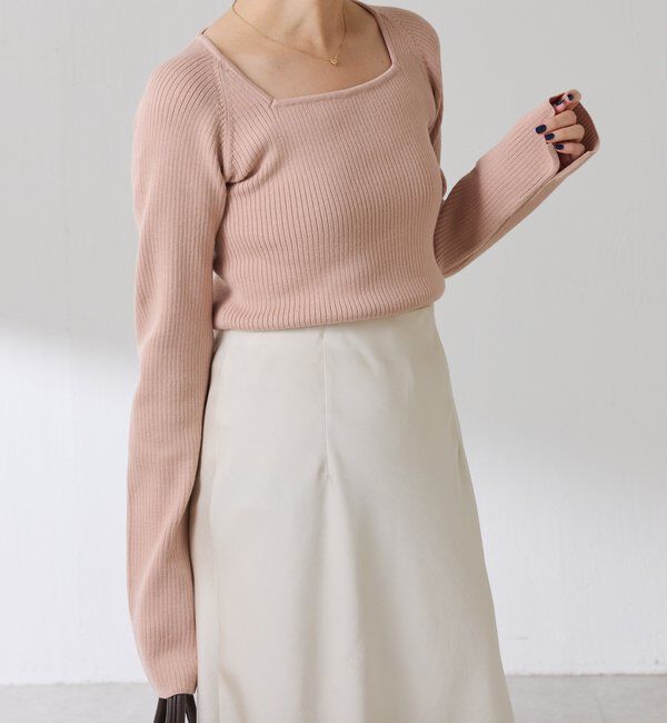  「深スクエアリブニット」|ニット・セーター|