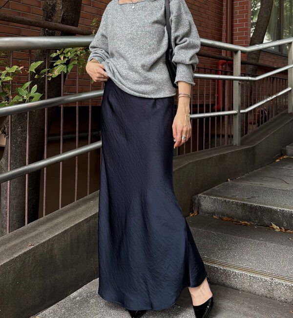  「【IDE監修大きめサイズ/WEB限定リバイバル】サテンマーメイドスカート」|スカート|