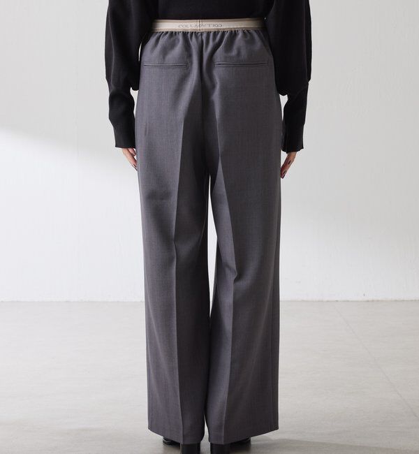  「ラメストライプゴムベルトパンツ」|チノ|