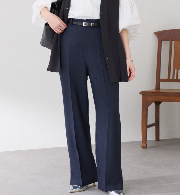  「ウールライクストレートパンツ」|チノ|