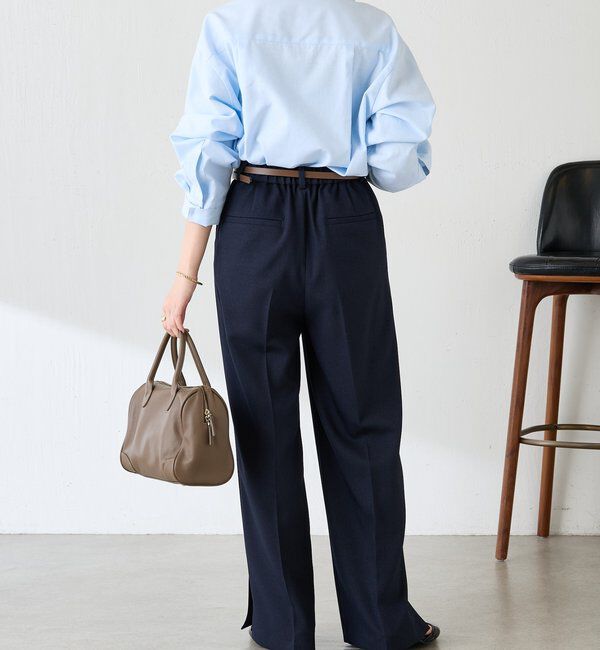  「ウールライクストレートパンツ」|チノ|