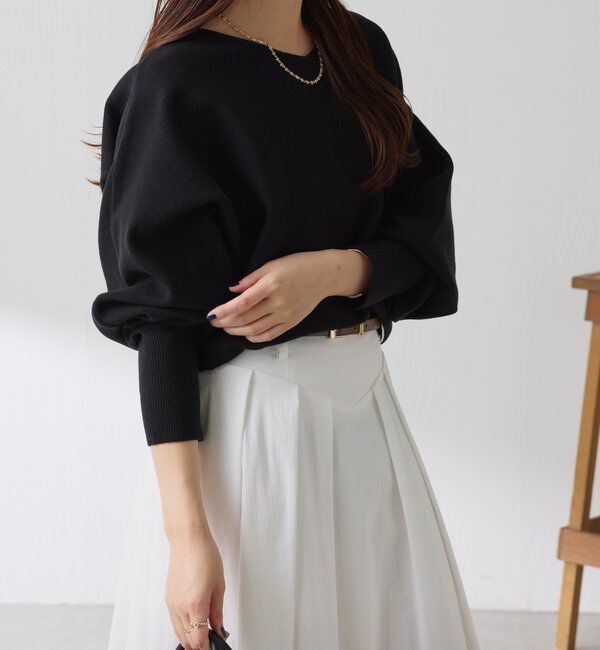  「袖リブ２WAYドルマンニット」|ニット・セーター|