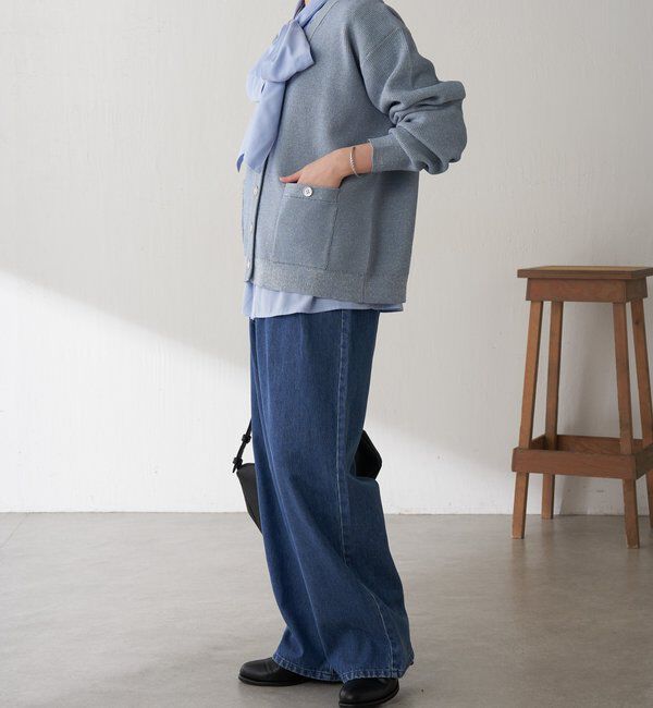  「Q.anosチャームタックデニムパンツ」|デニム|