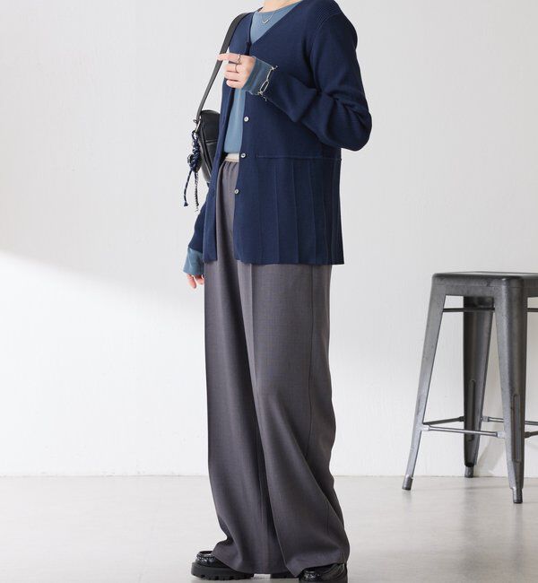  「リブペプラムカーディガン」|ニット・セーター|