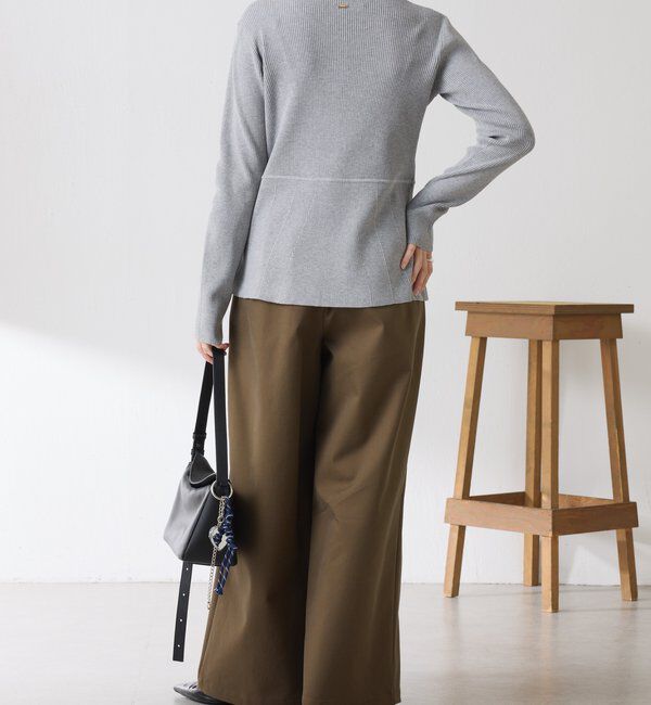  「リブペプラムカーディガン」|ニット・セーター|