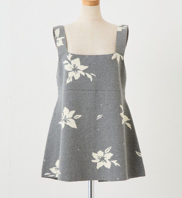  「フラワージャガードニットキャミ/セットアップ」|ニット・セーター|