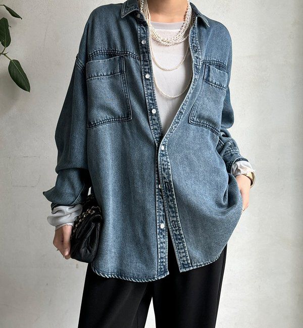  「【柔らかい着心地】袖シアーリブTEE」|Tシャツ・カットソー|