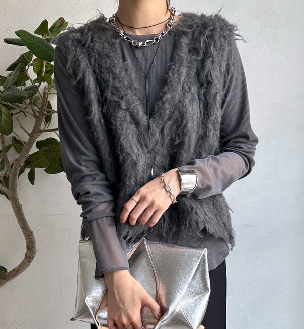  「【柔らかい着心地】袖シアーリブTEE」|Tシャツ・カットソー|