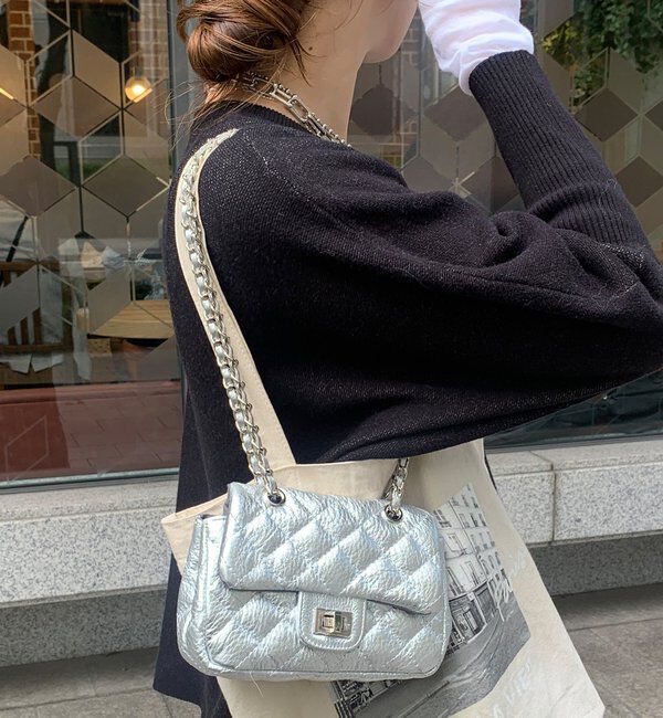  「キルティングレザーショルダー」|トートバッグ|