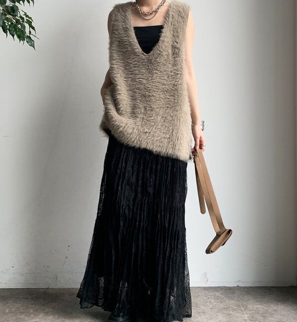  「レースワッシャースカート」|スカート|