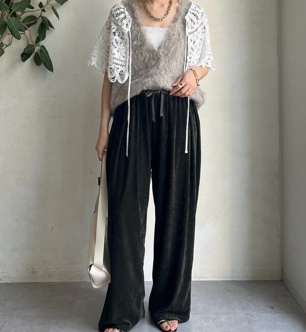  「【REI企画カラーあり】【前後2WAY】シャギーニットベスト」|ニット・セーター|