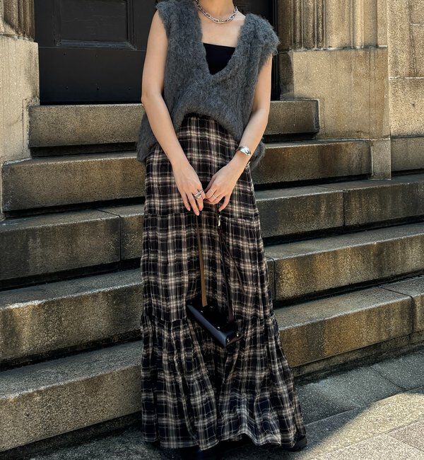  「【REI企画カラーあり】【前後2WAY】シャギーニットベスト」|ニット・セーター|