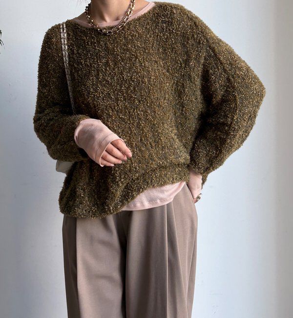  「リボンヤーンフェザープルオーバー」|ニット・セーター|