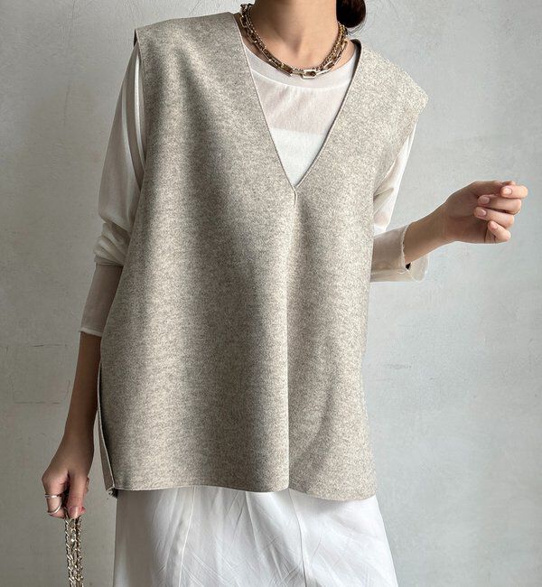  「ダブルフェイスジャージージレ」|ベスト・ジレ|