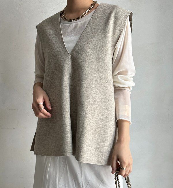  「ダブルフェイスジャージージレ」|ベスト・ジレ|