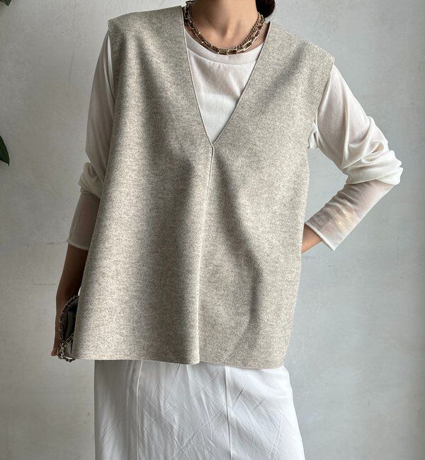  「ダブルフェイスジャージージレ」|ベスト・ジレ|