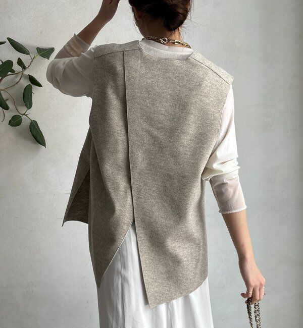  「ダブルフェイスジャージージレ」|ベスト・ジレ|