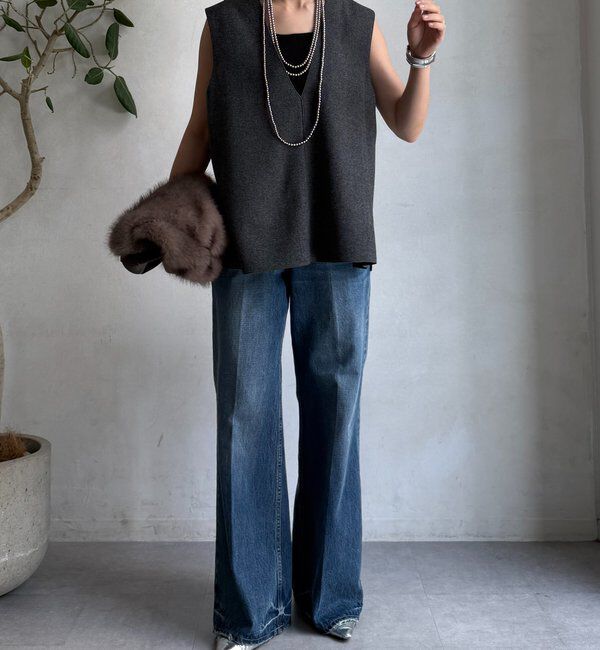  「ダブルフェイスジャージージレ」|ベスト・ジレ|