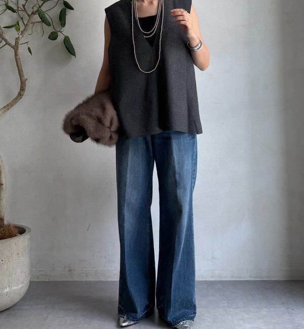  「ダブルフェイスジャージージレ」|ベスト・ジレ|