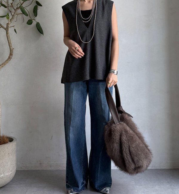  「ダブルフェイスジャージージレ」|ベスト・ジレ|