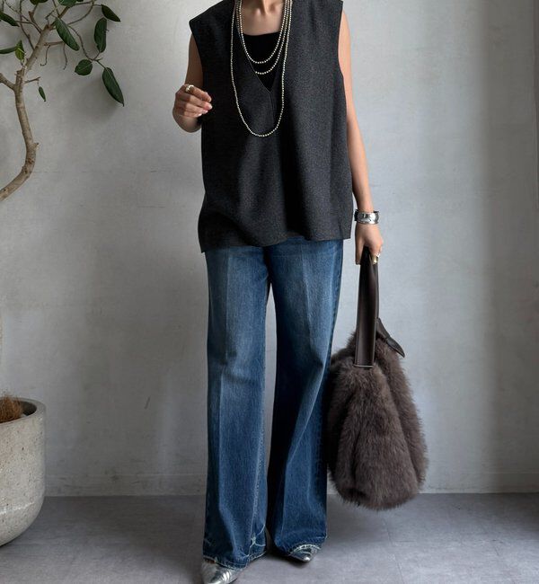  「ダブルフェイスジャージージレ」|ベスト・ジレ|