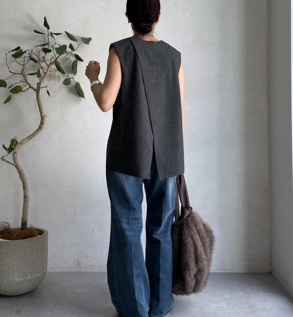  「ダブルフェイスジャージージレ」|ベスト・ジレ|