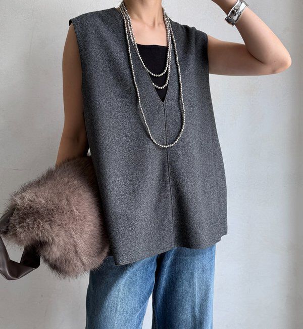  「ダブルフェイスジャージージレ」|ベスト・ジレ|