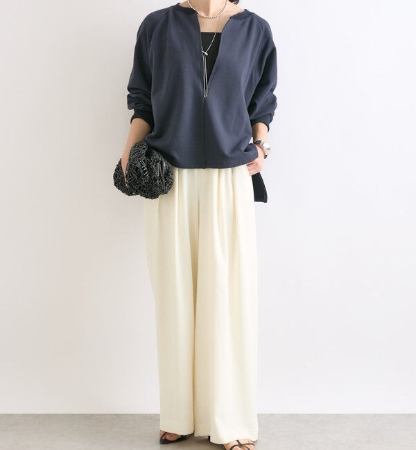  「【大人が着やすい】キーネックオーバースウェット」|Tシャツ・カットソー|