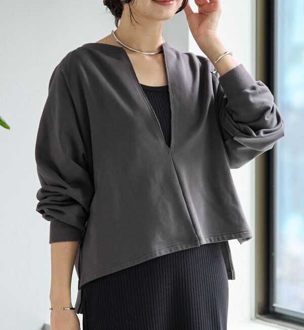  「【大人が着やすい】キーネックオーバースウェット」|Tシャツ・カットソー|