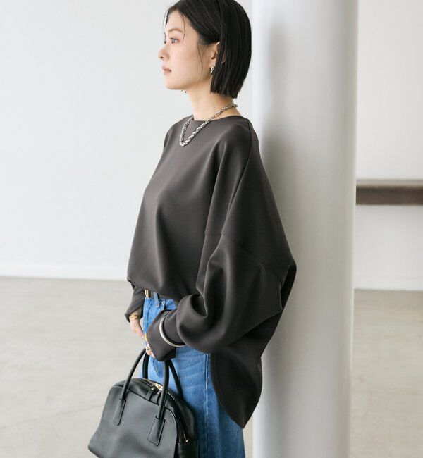  「【楽ちんキレイ】ダンボールポンチョプルオーバー」|Tシャツ・カットソー|