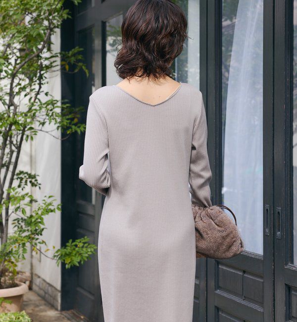  「【全骨格細見え】NEW2WAYロングリブワンピース」|ワンピース|